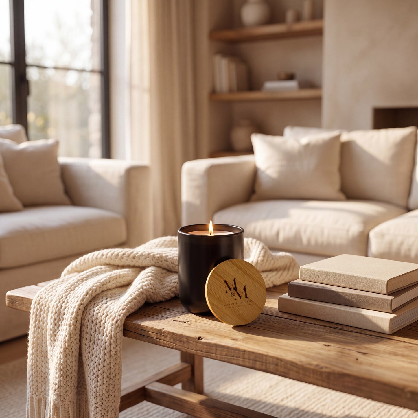 14oz Soy Candle — Bamboo Lid