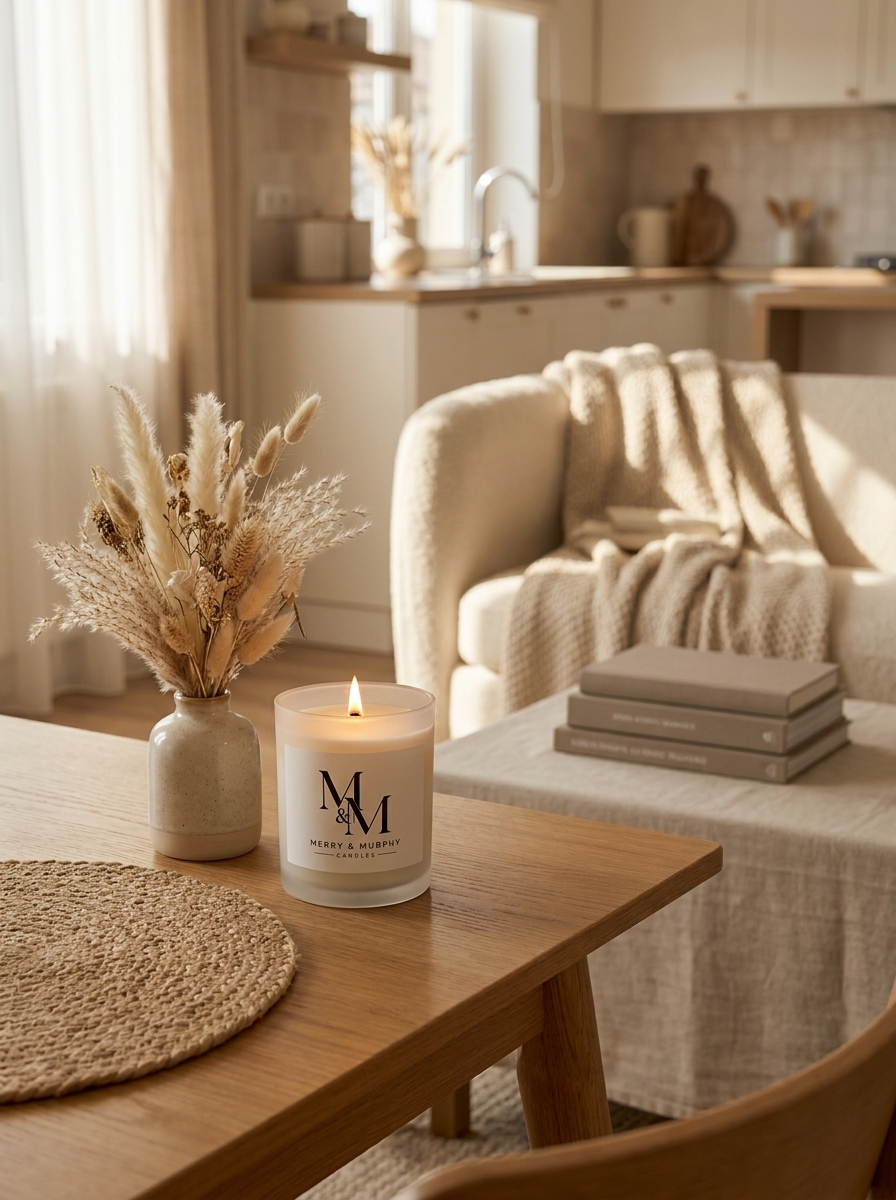Frosted Glass Candle, 11oz
