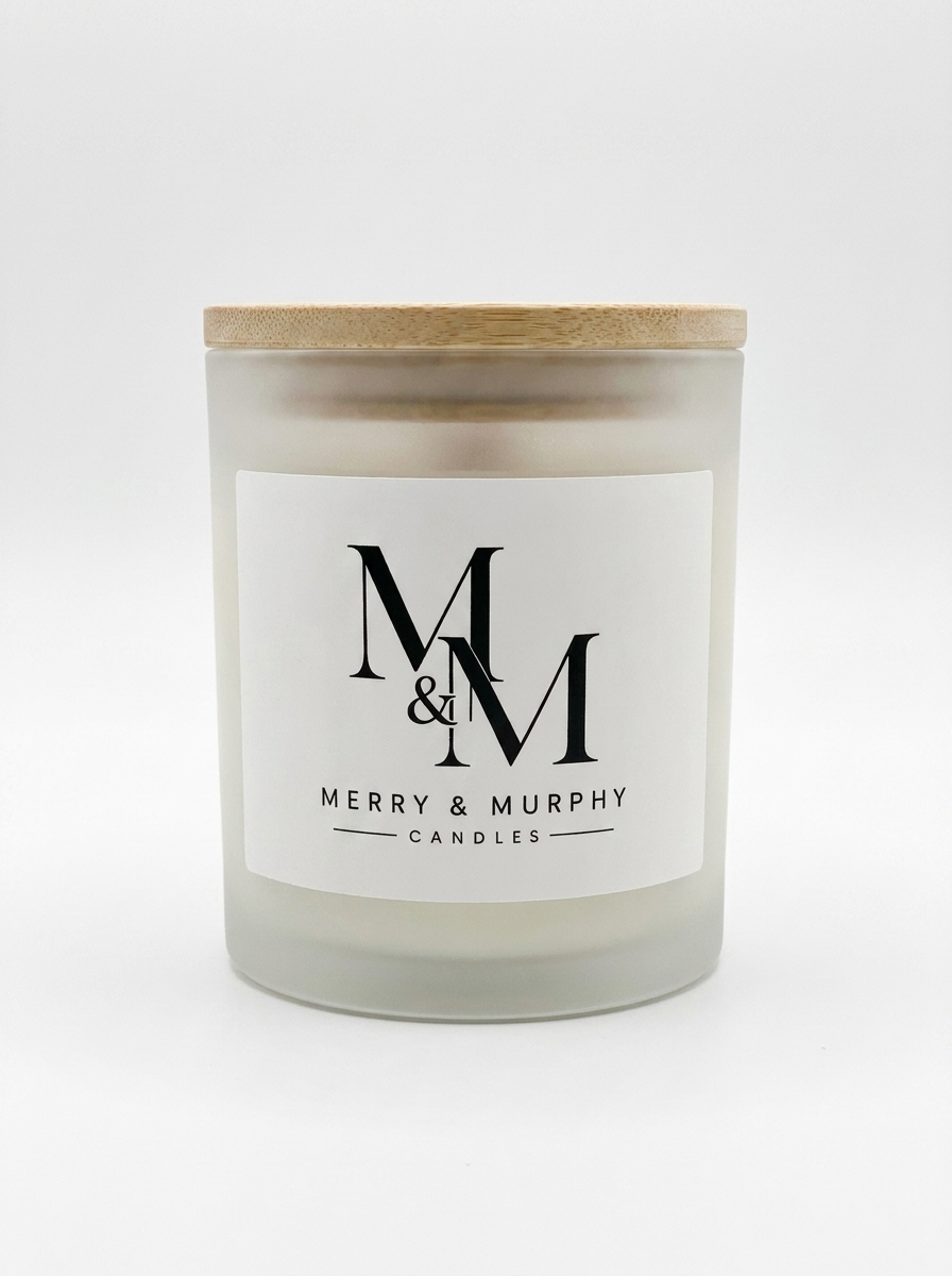 Frosted Glass Candle, 11oz