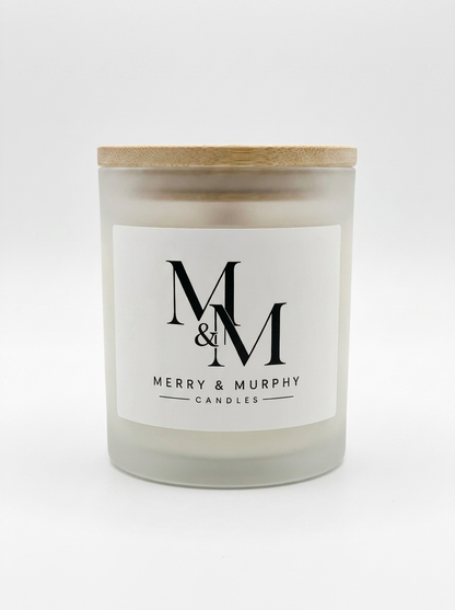 Frosted Glass Candle, 11oz