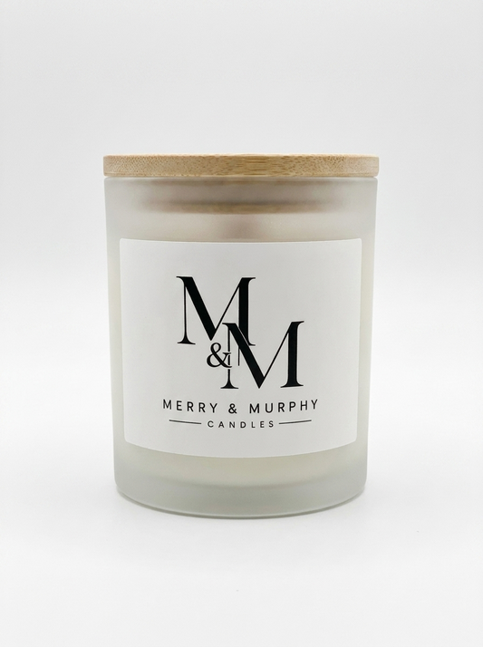 Frosted Glass Candle, 11oz