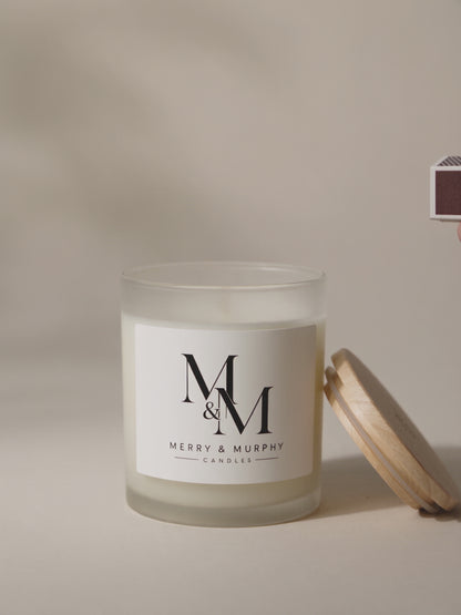 Frosted Glass Candle, 11oz